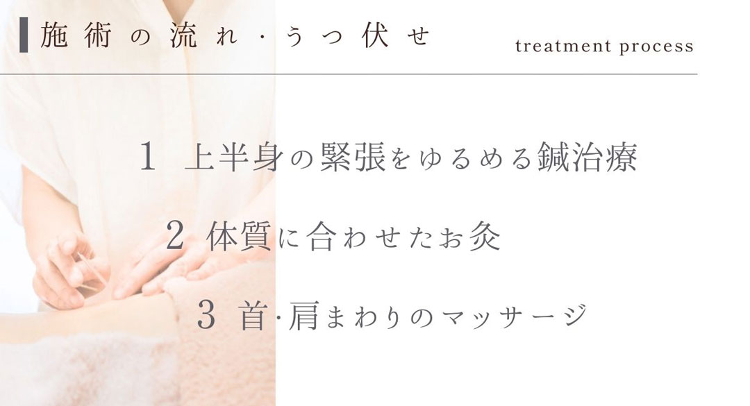 うつ伏せの施術