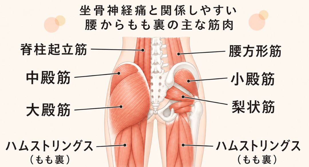 坐骨神経痛に関する筋肉