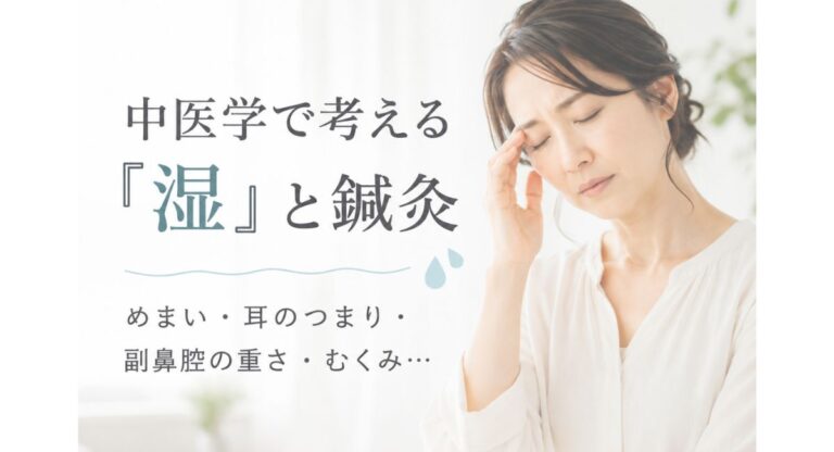 めまい・耳のつまり・副鼻腔の重さ・むくみ…中医学で考える「湿」と鍼灸
